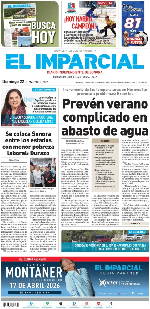 Portada de El Imparcial