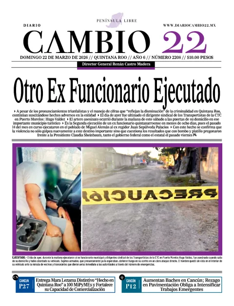 Portada de Diario Cambio 22 (portada)