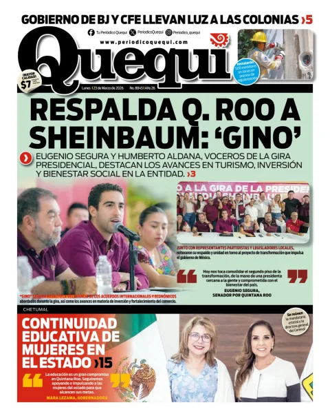 Portada de Quequi del lunes, 23 de marzo de 2026