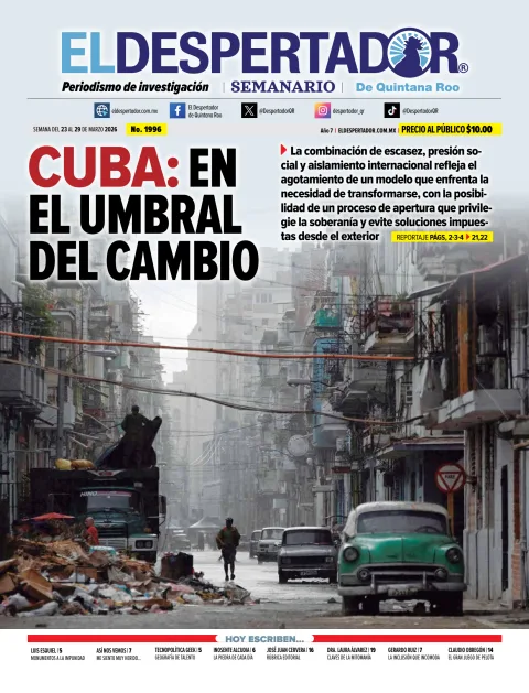 Portada de El Despertador de Quintana Roo del lunes, 23 de marzo de 2026