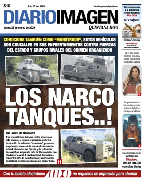 Portada de Diario Imagen Quintana Roo del lunes, 23 de marzo de 2026