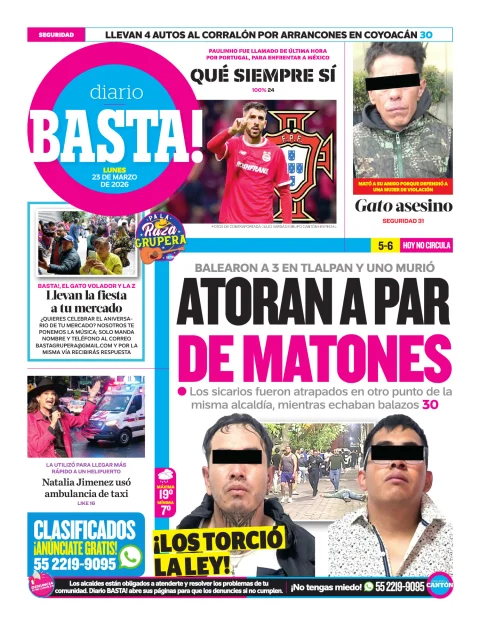 Portada de Basta! (contraportada)