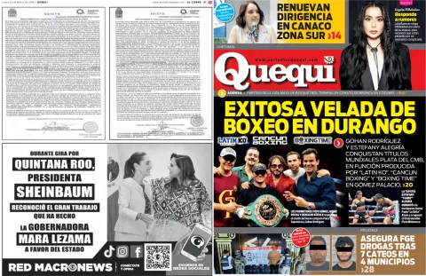 Portada de Quequi (contraportada) del lunes, 23 de marzo de 2026