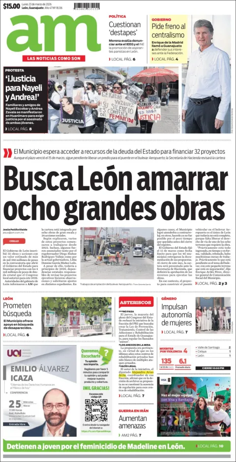 Portada de Am Corredor Industrial del lunes, 23 de marzo de 2026