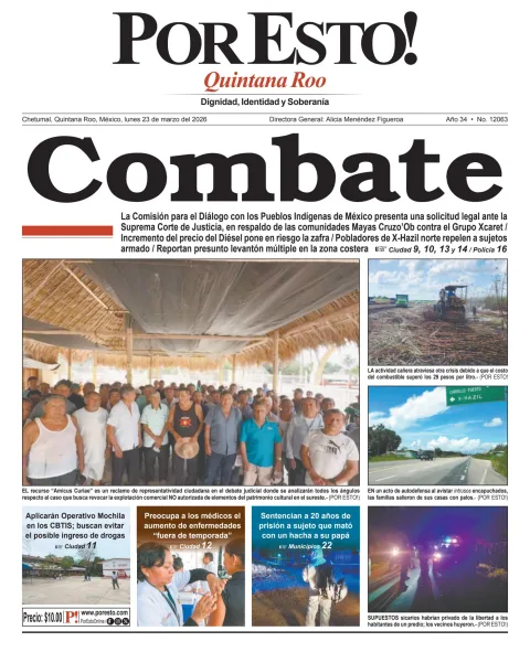 Portada de Por Esto (quintana Roo Chetumal)