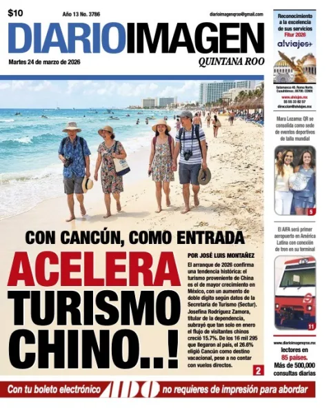 Portada de Diario Imagen Quintana Roo del martes, 24 de marzo de 2026