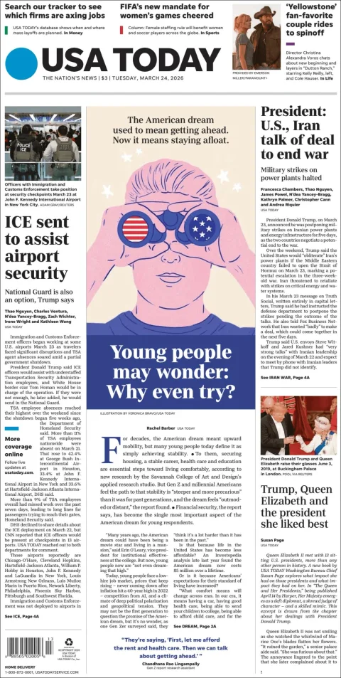Portada de Usa Today