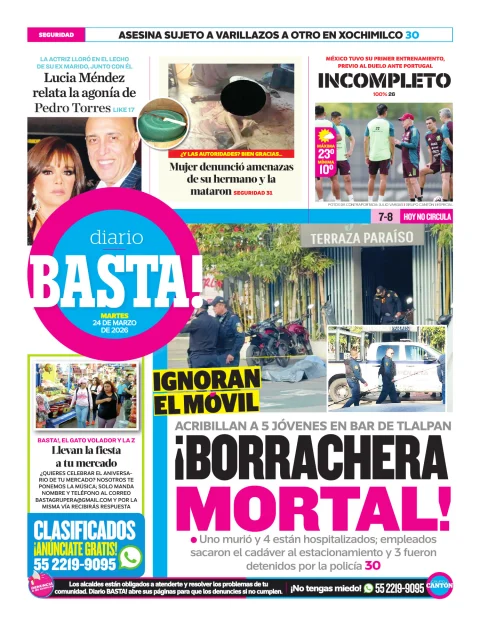 Portada de Basta! (contraportada)