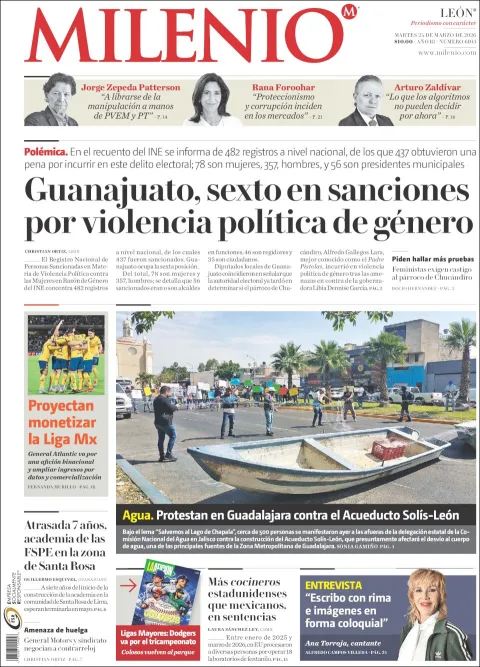 Portada de Milenio Leon del martes, 24 de marzo de 2026