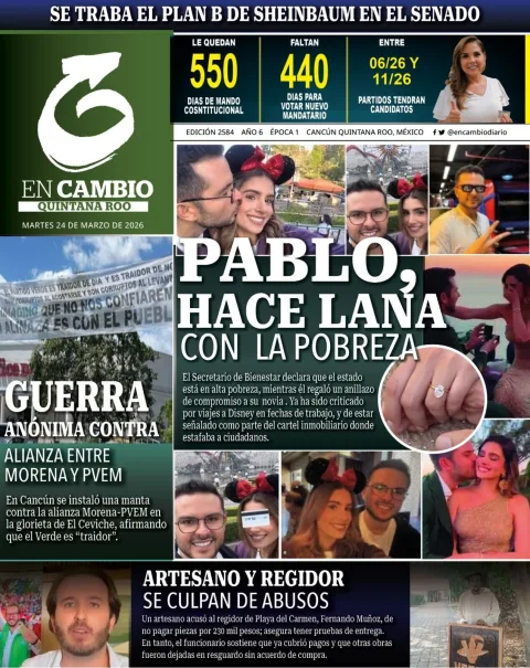 Portada de En Cambio - Quintana Roo (contraportada) del martes, 24 de marzo de 2026