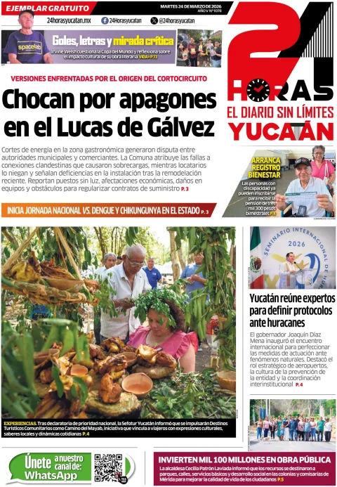 Portada de 24 Horas Yucatan