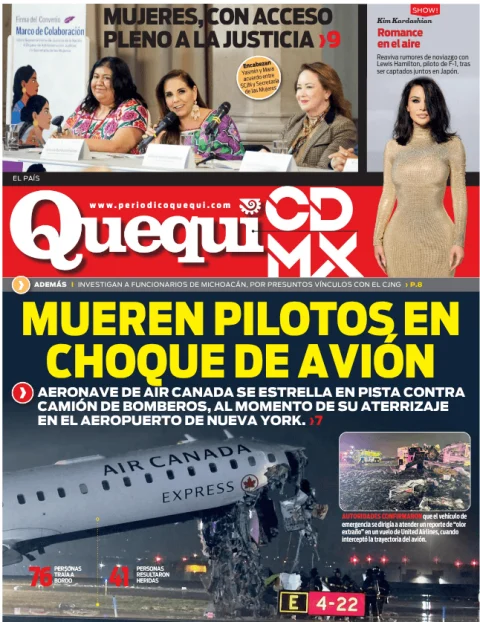 Portada de Quequi CDMX (contraportada) del miércoles, 25 de marzo de 2026
