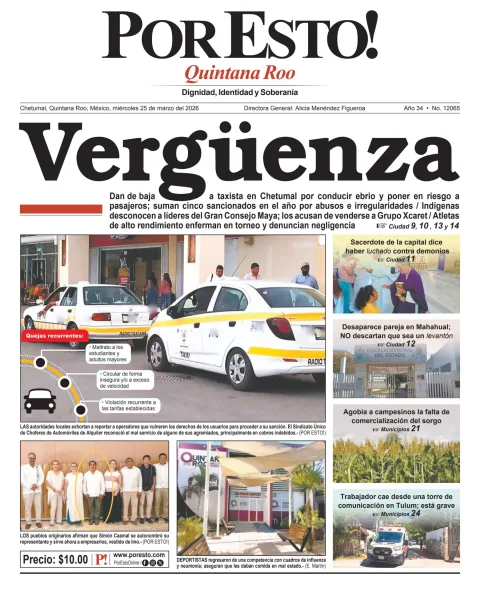 Portada de Por Esto (quintana Roo Chetumal)