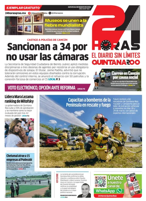 Portada de 24 Horas Quintana Roo