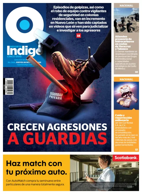 Portada de Reporte Indigo Monterrey del jueves, 26 de marzo de 2026