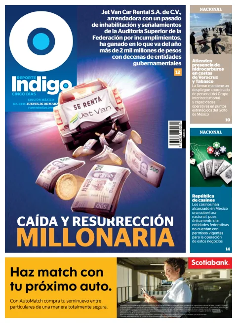 Portada de Reporte Indigo Nacional del jueves, 26 de marzo de 2026