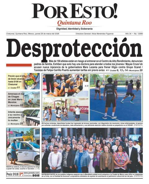 Portada de Por Esto (quintana Roo Chetumal)