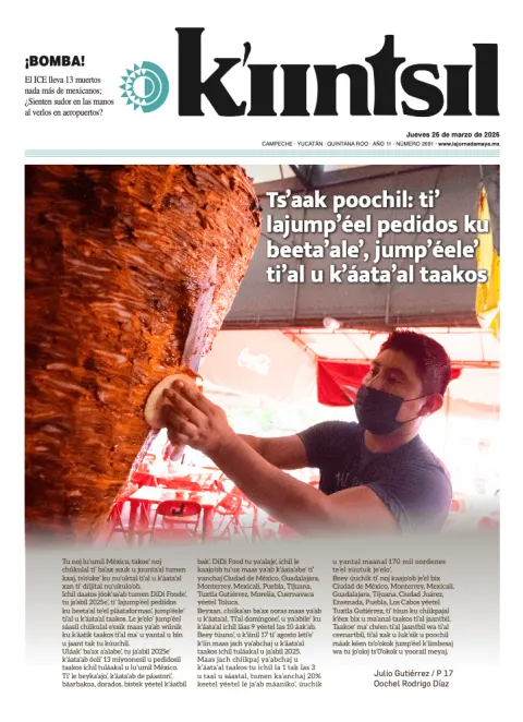 Portada de La Jornada - Kiintsil del jueves, 26 de marzo de 2026