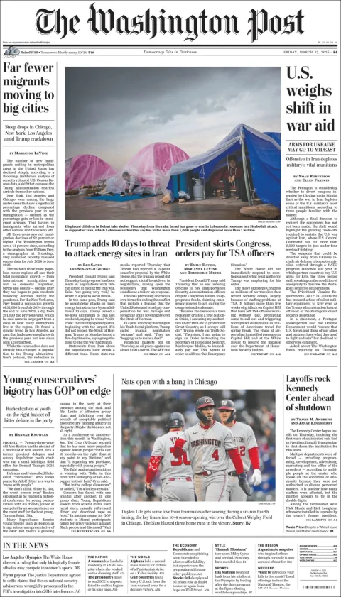 Portada de The Washington Post