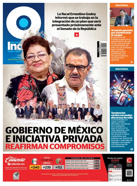 Portada de Reporte Indigo Guadalajara del viernes, 27 de marzo de 2026