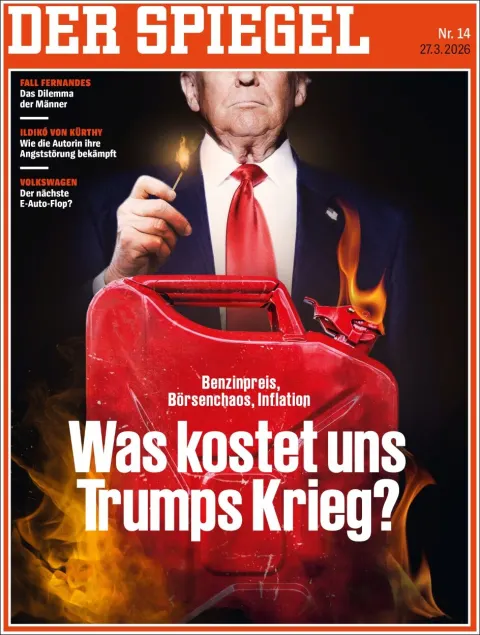 Portada de Der Spiegel del viernes, 27 de marzo de 2026