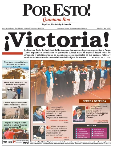 Portada de Por Esto (quintana Roo Cancun)