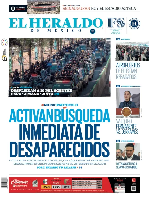 Portada de El Heraldo de Mexico