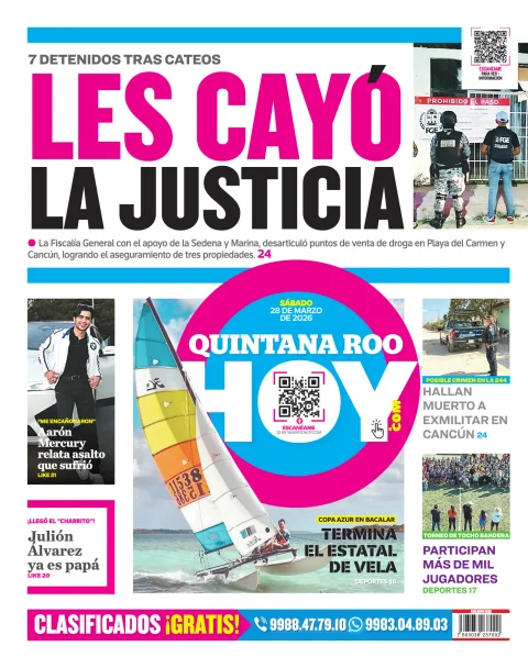 Portada de Quintana Roo Hoy (contraportada)