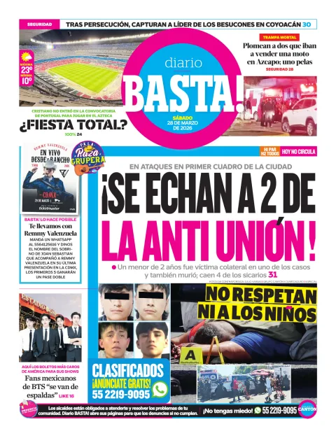 Portada de Basta! (contraportada)