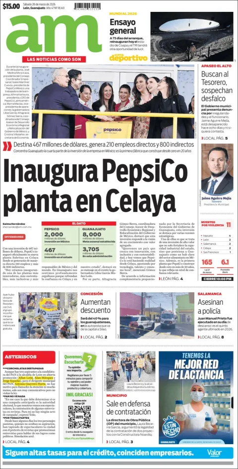 Portada de Am Corredor Industrial del sábado, 28 de marzo de 2026