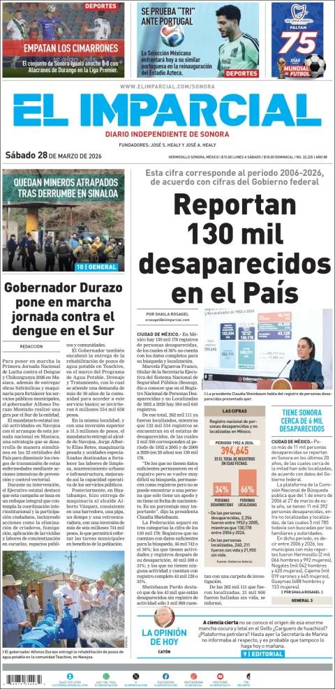 Portada de El Imparcial