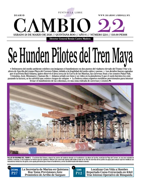 Portada de Diario Cambio 22 (portada)