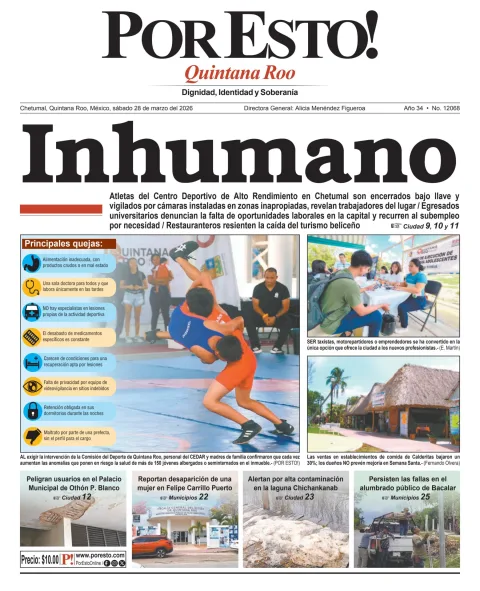 Portada de Por Esto (quintana Roo Chetumal)