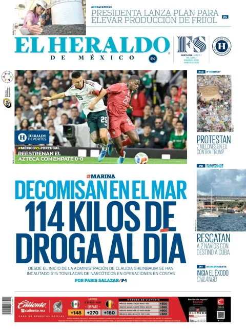 Portada de El Heraldo de Mexico