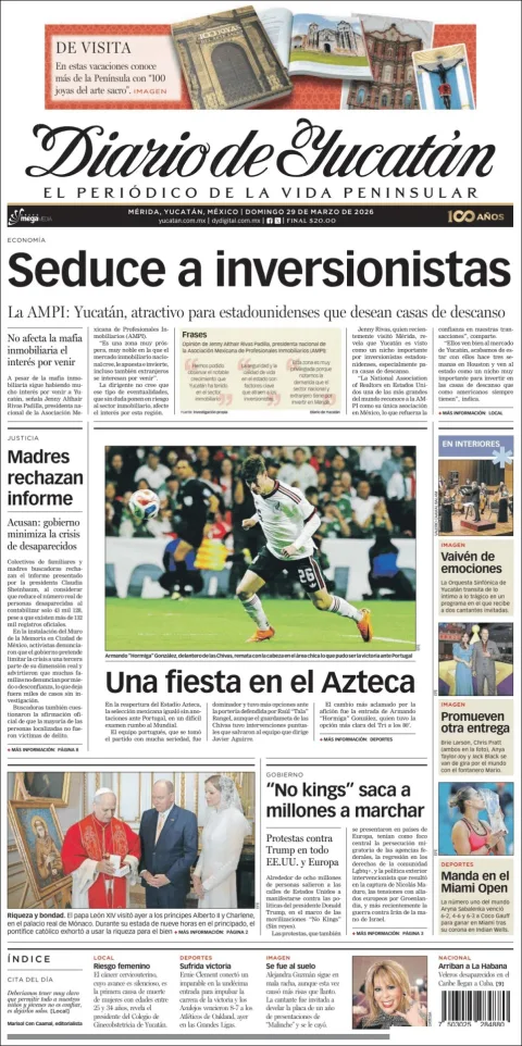 Portada de Diario de Yucatán