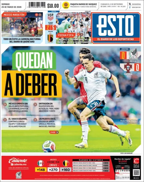 Portada de Esto del domingo, 29 de marzo de 2026