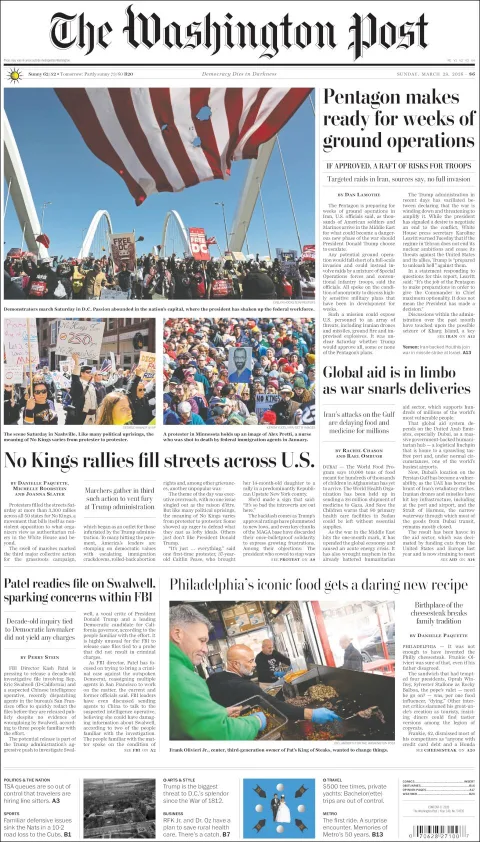 Portada de The Washington Post