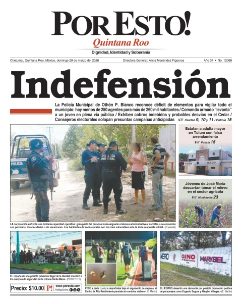 Portada de Por Esto (quintana Roo Chetumal)