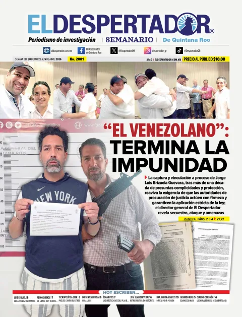 Portada de El Despertador de Quintana Roo del lunes, 30 de marzo de 2026