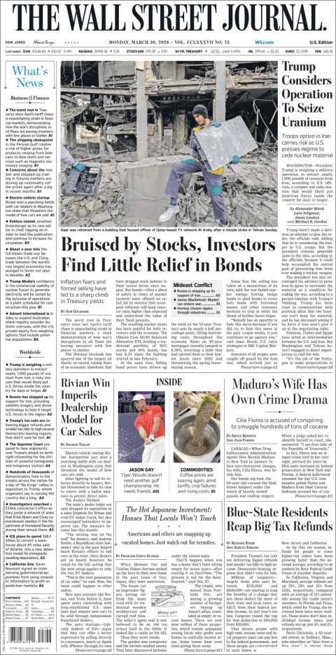 Portada de The Wall Street Journal