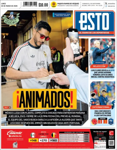 Portada de Esto del lunes, 30 de marzo de 2026