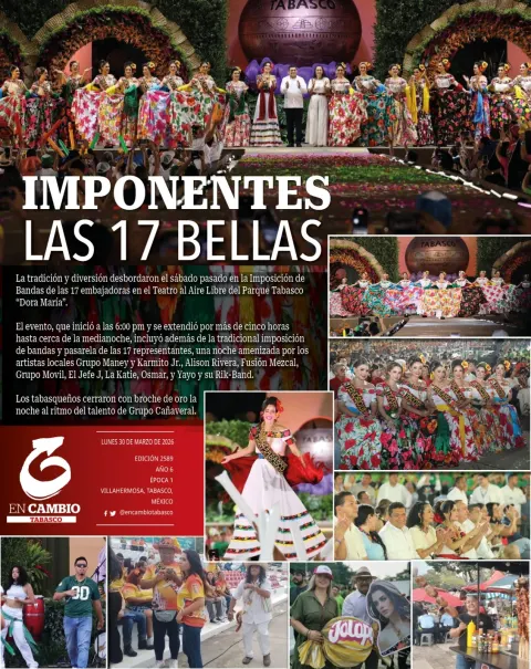 Portada de En Cambio - Tabasco (contraportada) del lunes, 30 de marzo de 2026