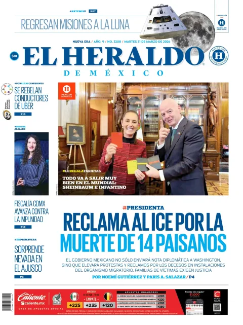Portada de El Heraldo de Mexico