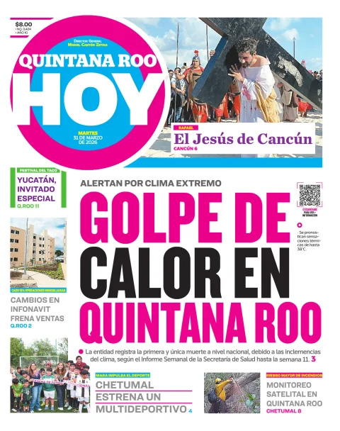 Portada de Quintana Roo Hoy (portada)