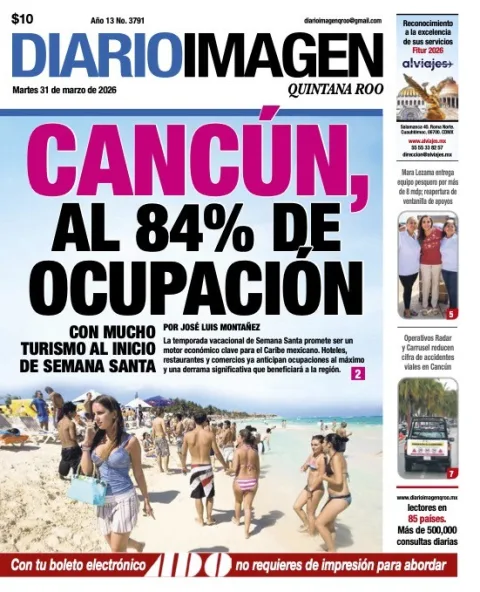 Portada de Diario Imagen Quintana Roo del martes, 31 de marzo de 2026
