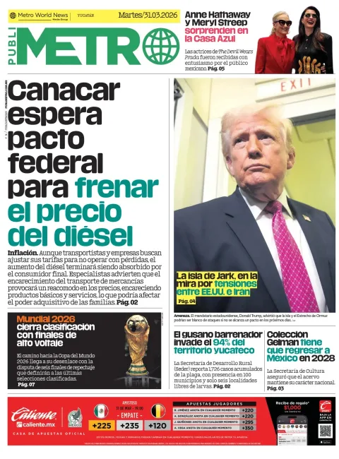 Portada de Publimetro Merida del martes, 31 de marzo de 2026