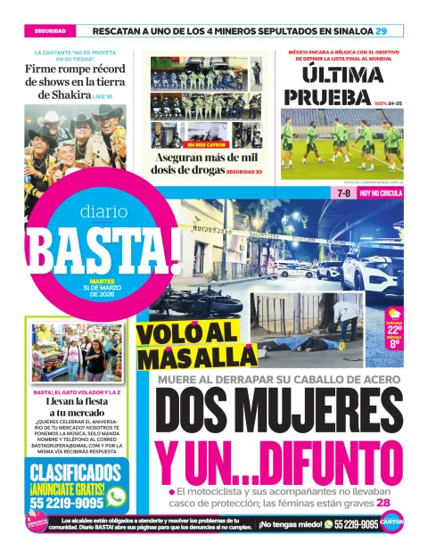 Portada de Basta! (contraportada)