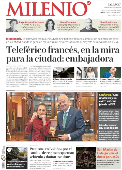 Portada de Milenio Jalisco del martes, 31 de marzo de 2026