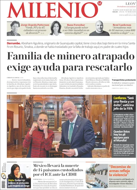 Portada de Milenio Leon del martes, 31 de marzo de 2026