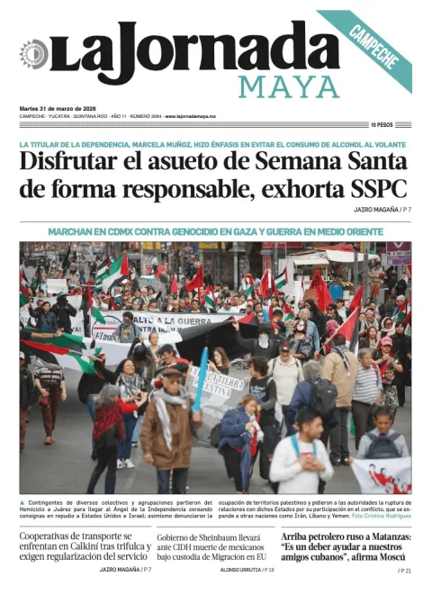 Portada de La Jornada Maya Campeche del martes, 31 de marzo de 2026